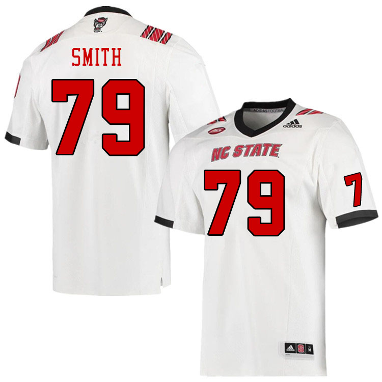 Men #79 Kamen Smith NC State Wolfpack College Football Jerseys Stitched Sale-White